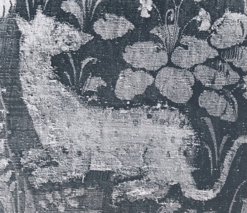 Tapiserija klečanje tekstilne slike-Detalj-tapiserije-Carcel-de-amor-Ropstvo-ljubavi-pre-restauracije.jpg 